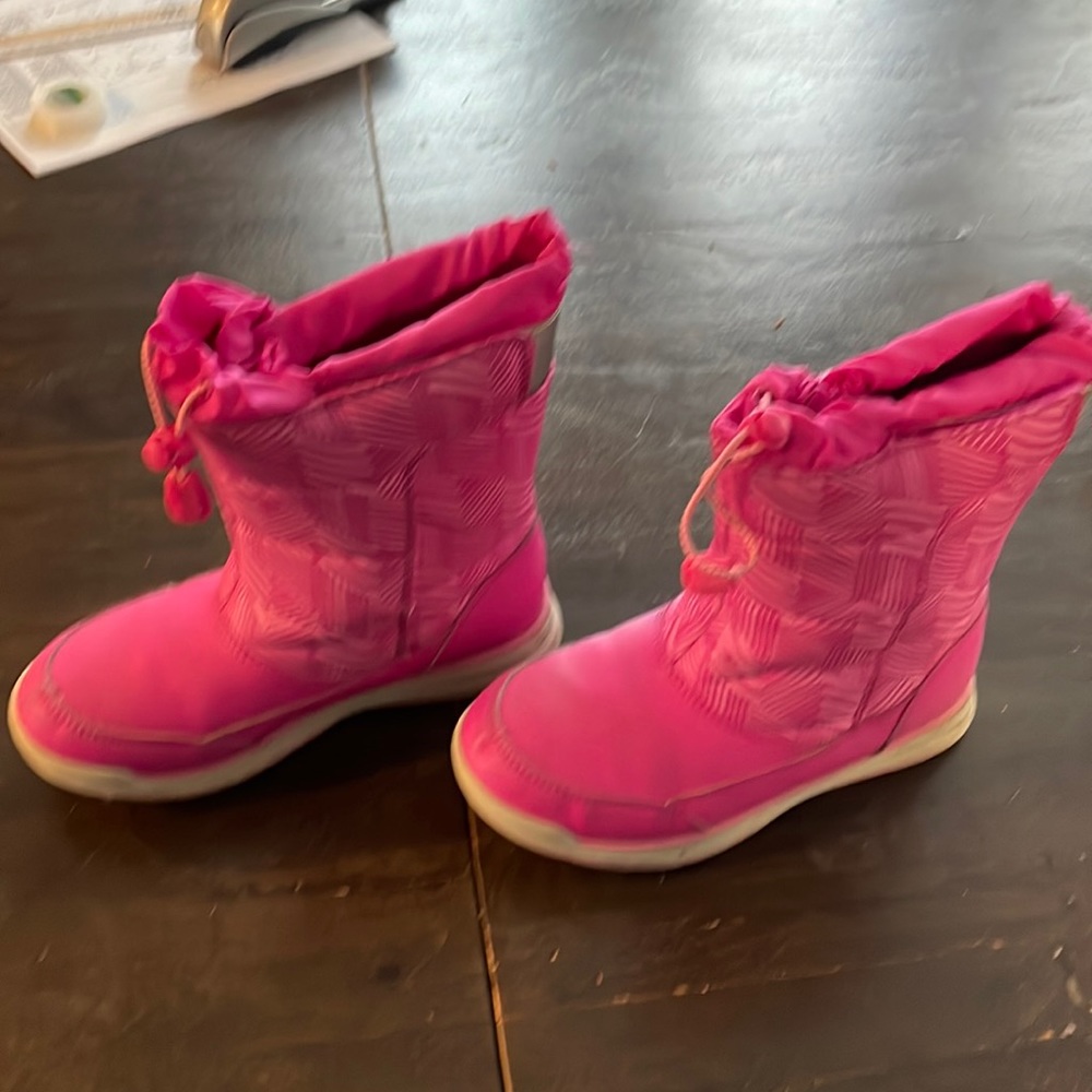 Lands End Pink Snow Boots Kids Size 3